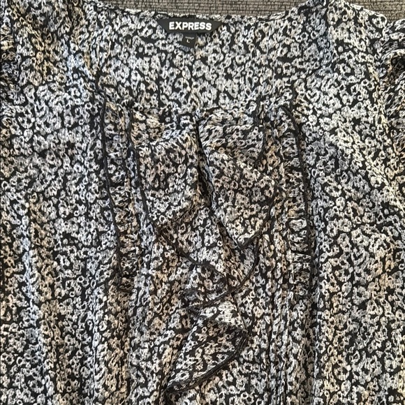 Express Cream Ruffled Blouse - Picture 2 of 2